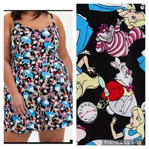 🆕 2X DISNEY ALICE IN WONDERLAND TEA PARTY ROMPER